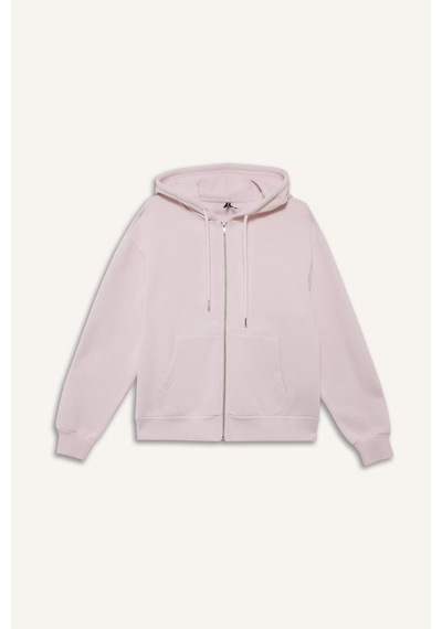 Defacto Relax Fit Kapüşonlu Sweatshirt C1809AX25SP Pembe