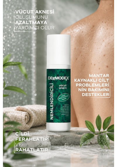 Dermodex Nemlendirici Ve Akneye Eğilimli Ciltler İçin Vücut Spreyi 200 Ml