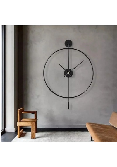 MetaQuartz Aksesuar (XXL-60*80 cm)Siyah Tiktok - Siyah 35 Akrep Yelkovan , Modern Siyah