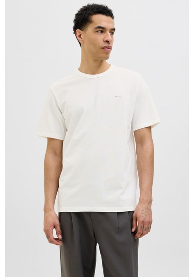 Jack & Jones 12276801 Jprblualves Ss Tee Erkek T-shirt Cloud Dancer