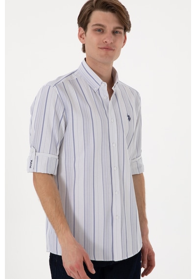 U.s. Polo Assn. Erkek Lacivert Gömlek Desenli 50306352-vr033 Lacivert