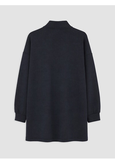 LC Waikiki Lc Waıkıkı Lacivert Oversize Soft Touch Kadın Sweatshirt Tunik