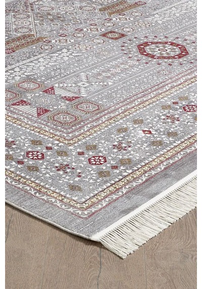 Saray Halı Safron Sf33a 120 Tarak Lüks Klasik Salon Halısı Özel Taban Dokulu Gri