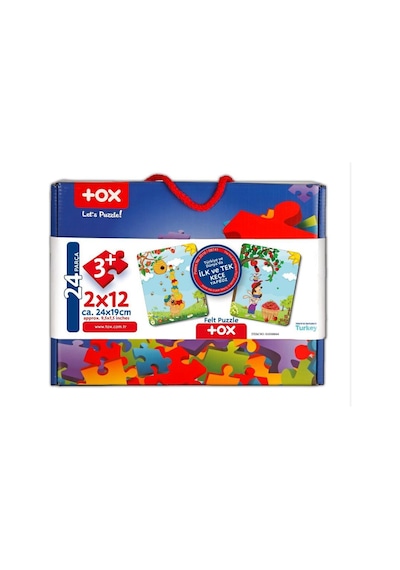 Tox Elmacı Ayı 3+ Keçe Yapboz 3 Yaş Puzzle T044