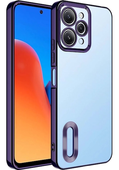 Kilifone - Xiaomi Uyumlu Redmi 12 - Kılıf Kamera Korumalı Tatlı Sert Omega Kapak - Derin Mor