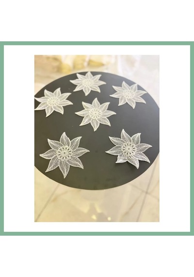 Bşkvirgo 6 Lı Dantel Kahve Sunumluğu 15x15 Cm Asorti Desenli Fincan Altlığı Şık Sunum Seti Bsk2026 Çok Renkli