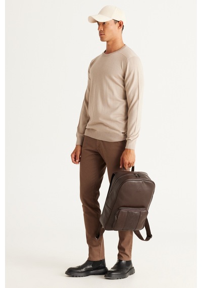 AC&Co / Altınyıldız Classics Erkek Bej Standart Fit Normal Kesim Bisiklet Yaka Triko Kazak Bej AC&Co / Altınyıldız Classics Erkek Bej Standart Fit Normal Kesim Bisiklet Yaka Triko Kazak Bej