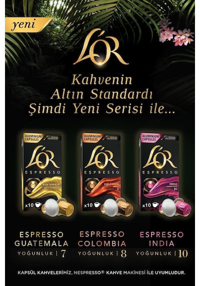 L'or Espresso Origin India Fırsat Paketi 3 x 10 Kapsül