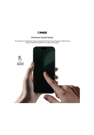 Phixi Premium Guard Hayalet Cam Ekran Koruyucu Apple Uyumlu iPhone 11 Antistatik, Su Tutmaz, Tam Kaplama
