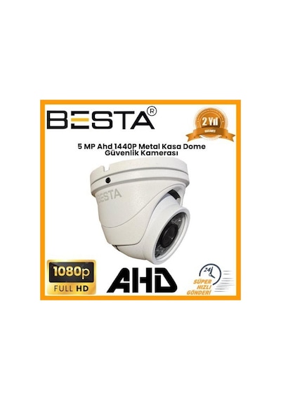 5 Mp Ahd 1440p Metal Kasa Dome Güvenlik Kamerası Kd-9423