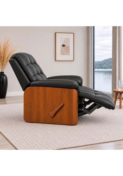 Smarto Relax Ceviz Ahşap Yan Panelli Gerçek Deri Manuel Mekanizmalı Yatar Ayak Uzatmalı Ergonomik Tv Koltuğu Baba Koltuğu Siyah Smarto Relax Ceviz Ahşap Yan Panelli Gerçek Deri Manuel Mekanizmalı Yatar Ayak Uzatmalı Ergonomik Tv Koltuğu Baba Koltuğu Siyah