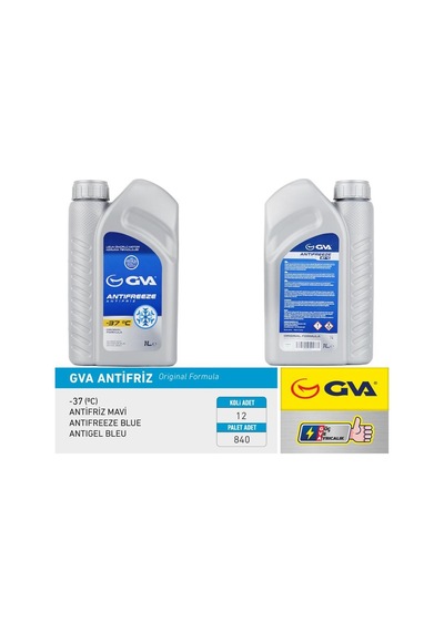 Gva Antifriz 1 Lt -37 C Mavi Koli 12 Ad Gva 9930221