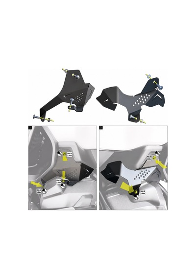 Bmw R1300gs Adv Sol Ve Sağ Gaz Kelebeği Koruma Kapağı Aluminyum-572