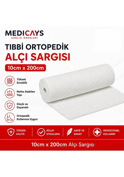 Medicays Ortopedik Alçı Sargısı 10cm x 200cm 5 Adet