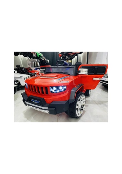 Büyük Jeep Akülü Araba 0-8 Yaş Kırmızı Kırmızı