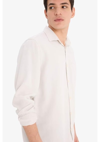 DeFacto Regular Fit Basic Düz Tensel Uzun Kollu Gömlek B2907AX25SPGR503 DeFacto Regular Fit Basic Düz Tensel Uzun Kollu Gömlek B2907AX25SPGR503