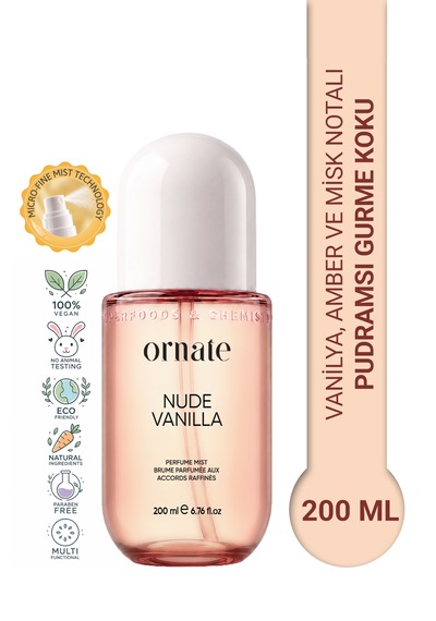 Ornate Nude Vanilla Saç ve Vücut Spreyi 200 ML