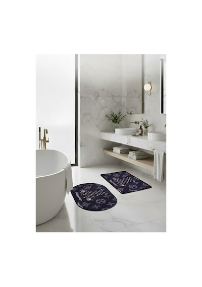 2 Li Sihirli Paspas,su Emici, Kaymaz Tabanlı, Banyo,duş,mutfak,lavabo,balkon Kapısı 57,5x38 Cmx 2 Siyah Ayıcık