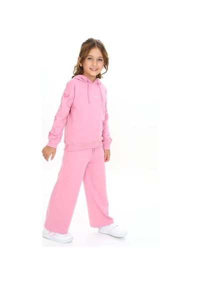 Toontoy Kids Toontoy Kız Çocuk 2'li Takım Kolu Baskılı Kapüşonlu Yırtmaçlı Sweatshirt & Beli Lastikli Bol Paça Eşofman Altı - 2 İplik Gül Kurusu Toontoy Kids Toontoy Kız Çocuk 2'li Takım Kolu Baskılı Kapüşonlu Yırtmaçlı Sweatshirt & Beli Lastikli Bol Paça Eşofman Altı - 2 İplik Gül Kurusu