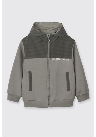 Panço Erkek Çocuk Fermuarlı Sweatshirt Antrasit