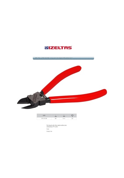 İzeltaş 3705 16 5160 - İnce Uçlu Yan Keski