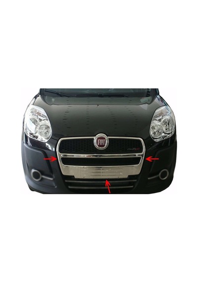 Fiat Doblo Uyumlu Ön Panjur Bütün 2010-2014 Paslanmaz Krom