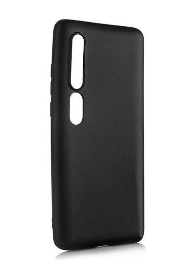 Noktaks - Xiaomi Uyumlu Xiaomi Mi 10 - Kılıf Mat Renkli Esnek Premier Silikon Kapak - Siyah