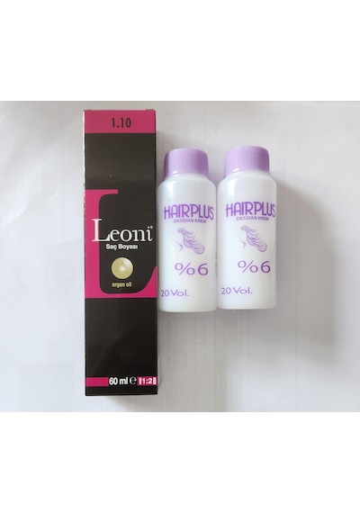 Leoni Saç Boyası 60 ML 1.1 Mavi Siyah + Oksidan %6 20 Volüm 2 x 60 ML