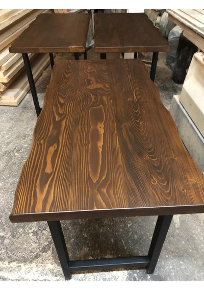 Bintaşmobilya Ceviz Rengi Kütük Masa-120X70.Cm