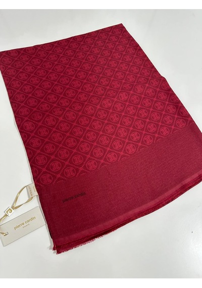 Pierre Cardin Elegans Monogram Şal-75 X 190-090700-941 Bordo Bordo