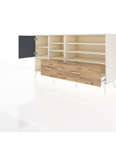 Kronos Konsol 8 Raflı 2 Çekmeceli Tek Kapaklı 176x59x99 Aytaşı-a Aytaşı-antrasit/çam Kronos Konsol 8 Raflı 2 Çekmeceli Tek Kapaklı 176x59x99 Aytaşı-a Aytaşı-antrasit/çam