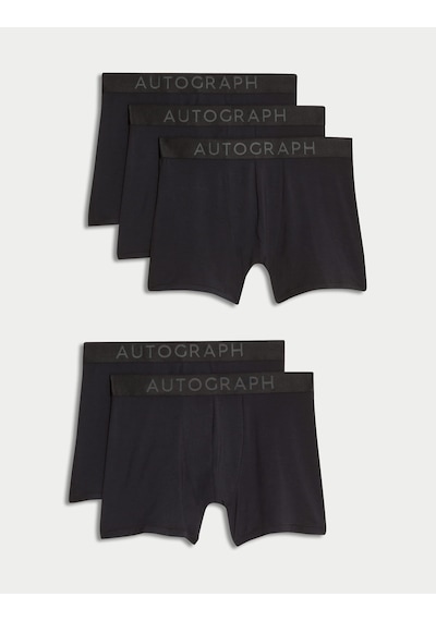 Marks & Spencer 5'li Boxer Seti T14005330a Siyah
