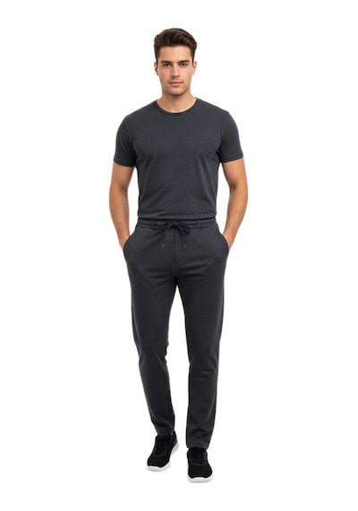 Pandonim Erkek Beli Lastikli Jogger Pantolon Regular Fit Bgl-st05194 Füme