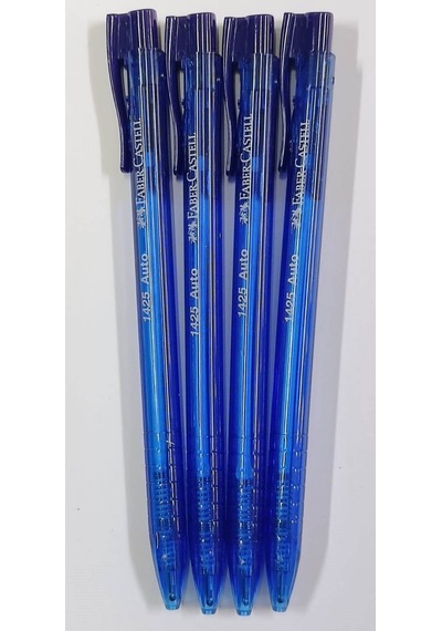 Faber-castell 4 Adet 1425 Auto Tükenmez Kalem-1.0mm Mavi