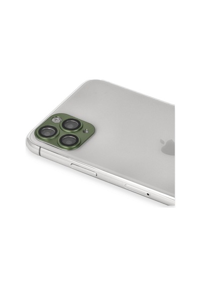İphone 11 Pro Max Pers Alüminyum Kamera Lens - Yeşil