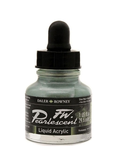 Daler Rowney Fw Pearlescent Acrylic Ink 29.5Ml 129 Silver Moss