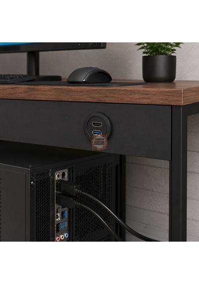 Usb Hdmı Panel 2 Metre Usb 3.0 + Hdmı Gömme Montaj Uzatma Kablosu