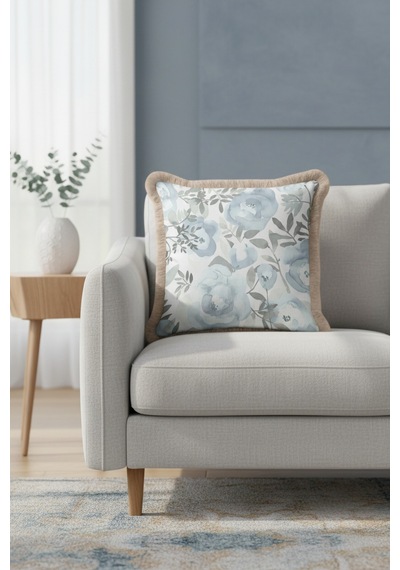 Modern Çiçek Motifli Saçaklı Yastık Kılıfı - Pastel Mavi Bohem Bej Püsküllü Kırlent Kılıfı Mat Lavanta Kurşun Modern Çiçek Motifli Saçaklı Yastık Kılıfı - Pastel Mavi Bohem Bej Püsküllü Kırlent Kılıfı Mat Lavanta Kurşun