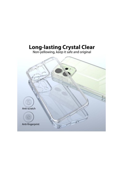 Oppo Reno 14F Uyumlu Silikon Kılıf - Kamera Korumalı Esnek Pastel Renk Kapak - Şeffaf