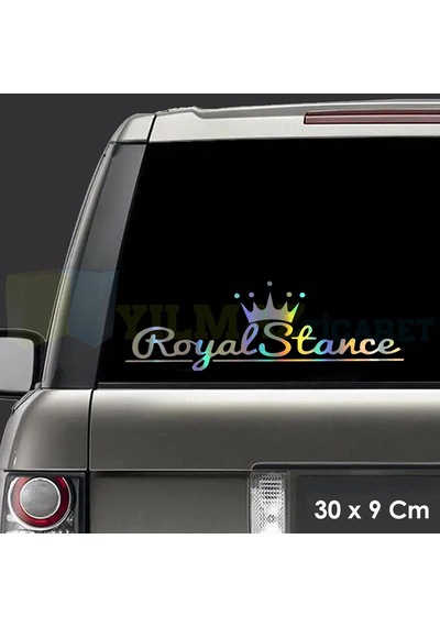 Royal Stance Renkli Hologram Araba Oto Sticker Etiket Çıkartma