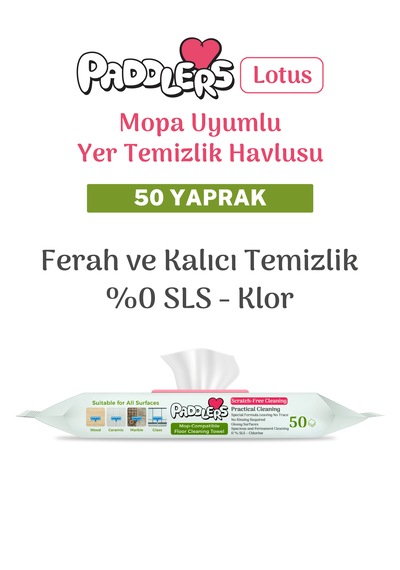 Easy Clean Lotus Çiçeği Kokulu Mopa Uyumlu Yer Temizlik Havlusu 50 Yaprak Diğer