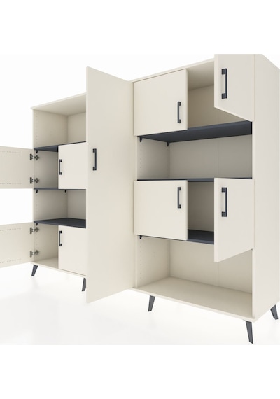 Hyperion Dolap 10 Raflı 9 Kapaklı 220x44x163 Aytaşı-aytaşı/antras Aytaşı-aytaşı/antrasit Hyperion Dolap 10 Raflı 9 Kapaklı 220x44x163 Aytaşı-aytaşı/antras Aytaşı-aytaşı/antrasit