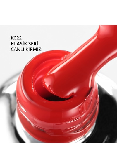 Kalıcı Oje K022, Canlı Kırmızı, 10 Ml