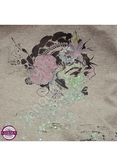 Cadence Şeffaf Hologram Kumaş Boyası Simli
