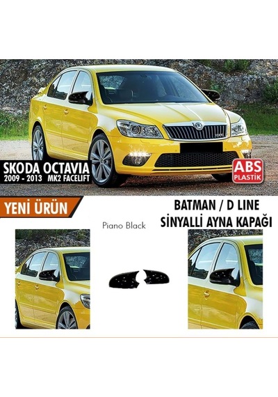 Skoda Octavia Uyumlu Mk2 A5 Facelift 2009-2013 Batman Yarasa Ayna Kapağı