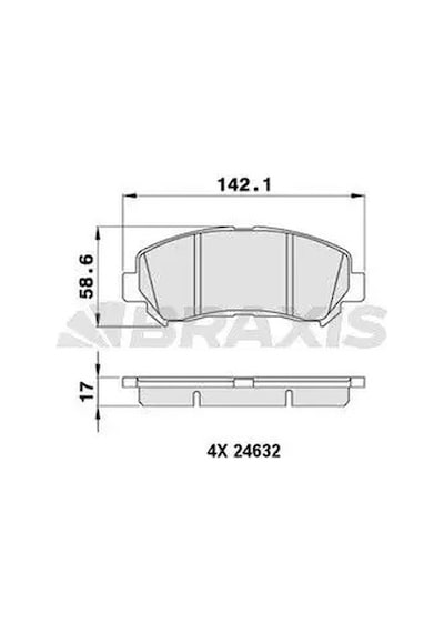Nissan Qashqai J10 On Fren Balatasi 1.6 2007-2013 Braxıs Aa0051