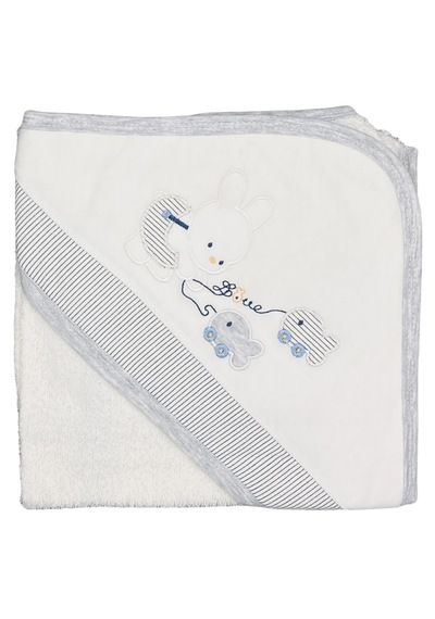 Sebi Balıkçı Tavşan Bebek Banyo Havlusu 75x75 Cm 9879