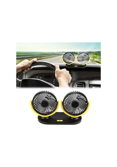 12 Volt Dc Usb Girişli Masaüstü Vantilatör 2 Li Plastik Ev, Ofis, Araç Fanı