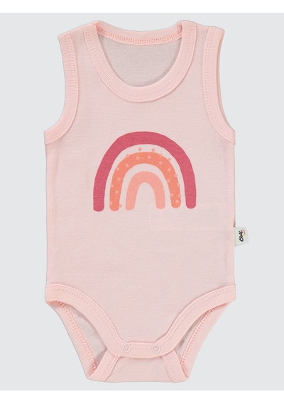 Civil Baby Kız Bebek Çıtçıtlı Badi 1-36 Ay Pudra