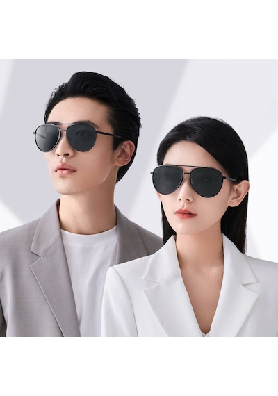 Xiaomi Mijia Luke Polarize Aviator Güneş Gözlüğü Uv400 Alüminyum-magnezyum Çerçeve Unisex 7 Katlı Özel Tac Lens Hafif 23gram Siyah